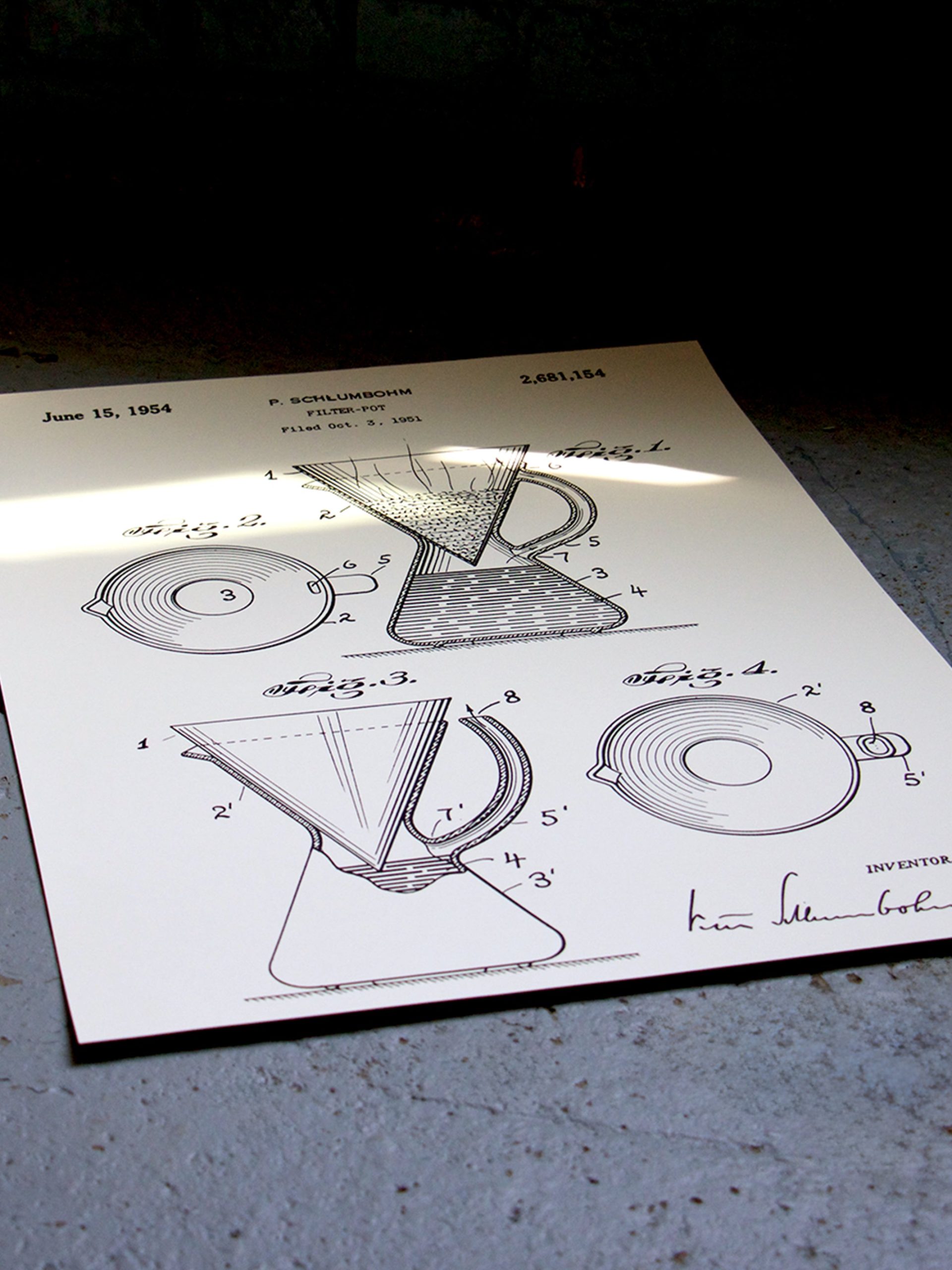 Patent Poster Filter Pot 1951 - Image 2